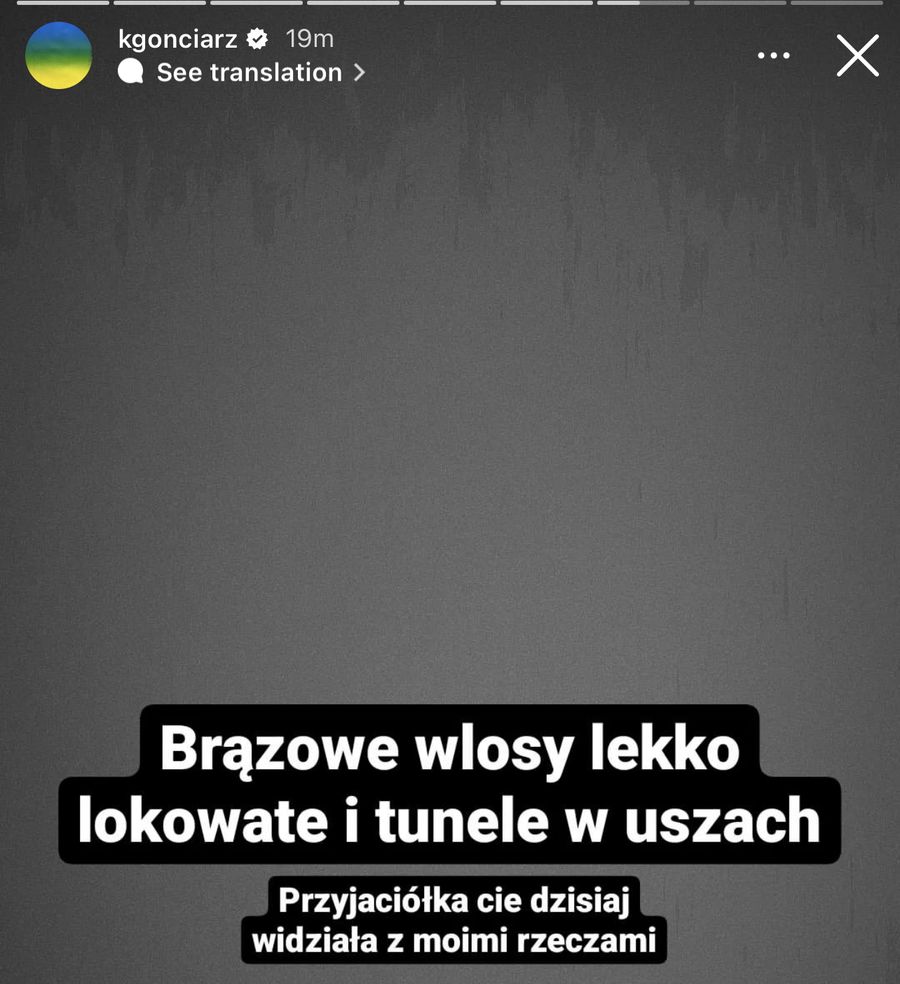 Krzysztof Gonciarz szuka złodzieja na Instagramie