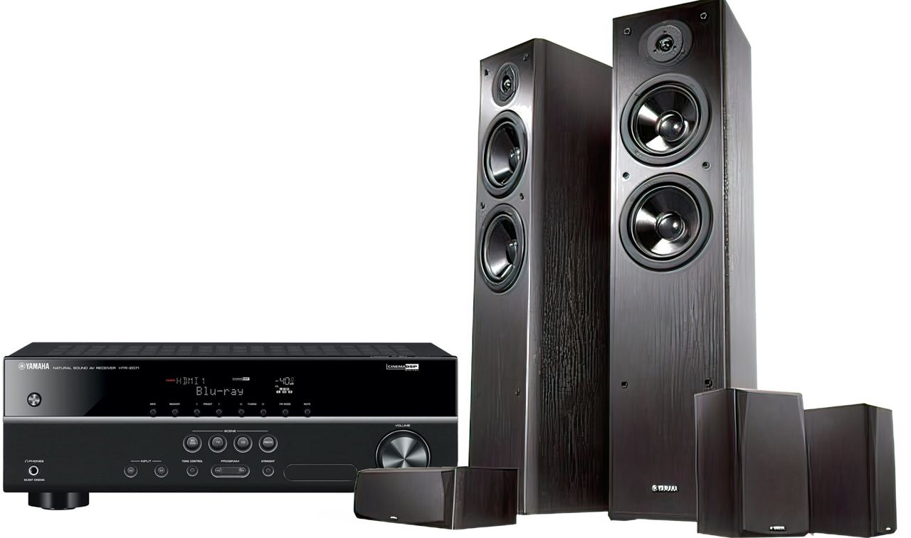 Kino domowe YAMAHA HTR-2071B + YAMAHA NS-F51 + NS-P51 