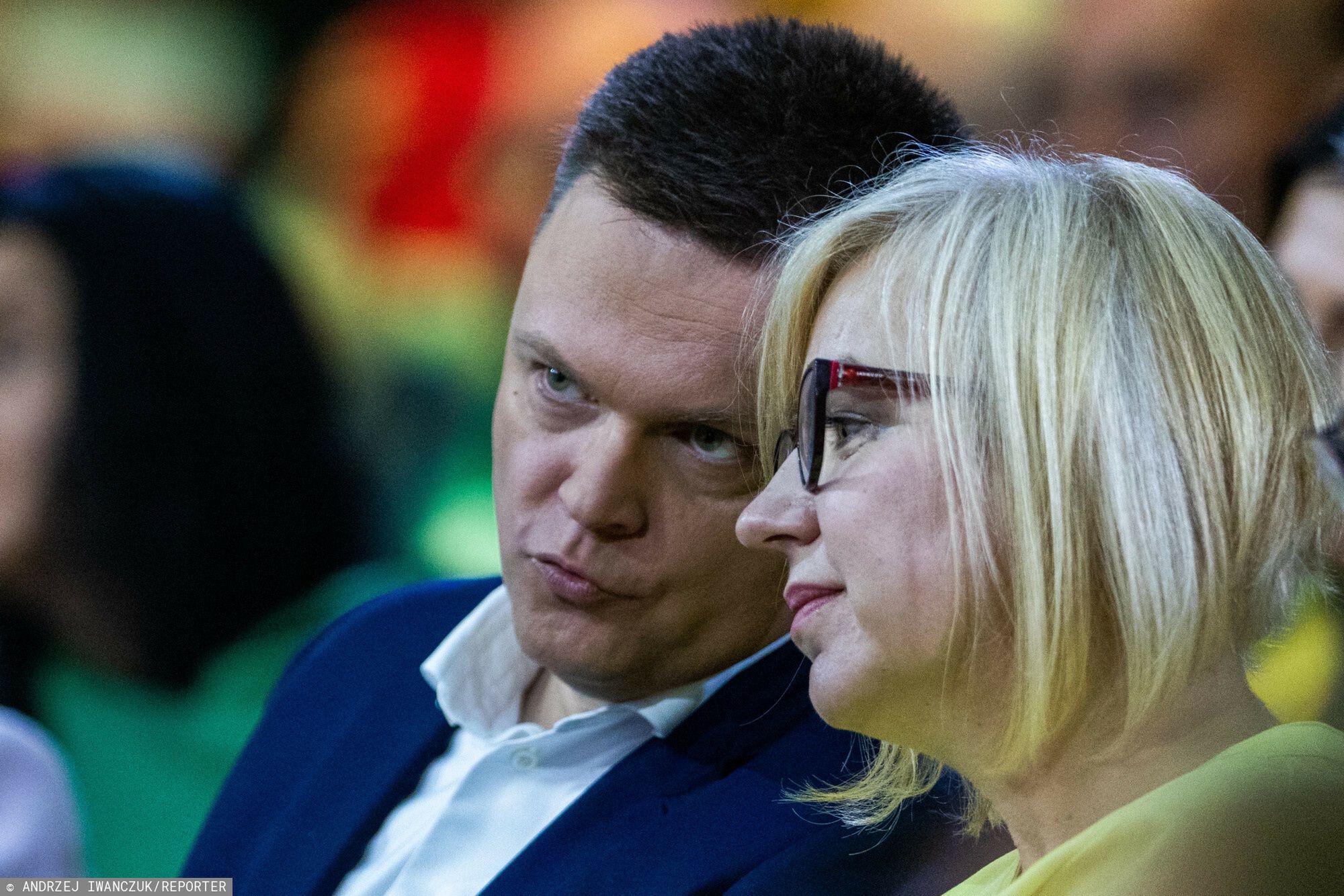 Konwencja PSL pt. Trzecia Droga
24.06.2023 Grodzisk Mazowiecki Konwencja PSL "Trzecia Droga" 
fot. Andrzej Iwanczuk/REPORTER
n/z: Szymon Holownia, Paulina Hennig-Kloska
Andrzej Iwanczuk/REPORTER