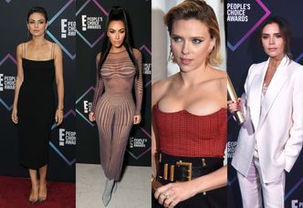 Szczupła Mila Kunis, ponętna Scarlett Johansson i elegancka Victoria Beckham na gali People's Choice Awards (ZDJĘCIA)
