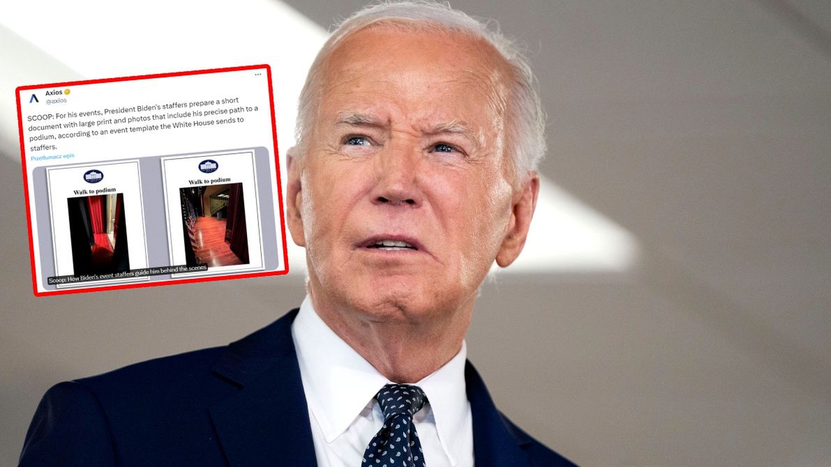 Joe Biden ma otrzymywać instrukcje na temat tego, jak dojść do mikrofonu