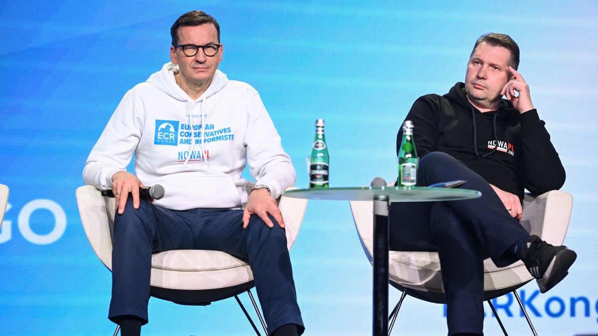 Posłowie PiS Mateusz Morawiecki i  Przemysław Czarnek w Lublini 