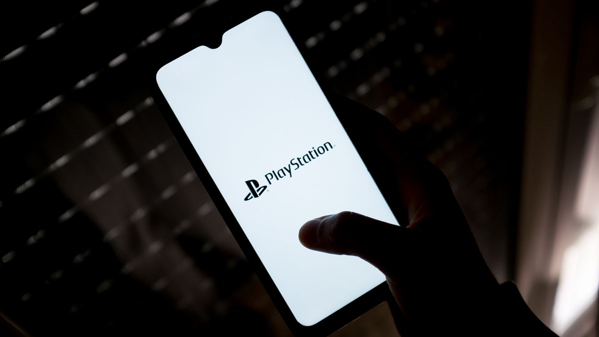 In this photo illustration a PlayStation logo seen displayed on a smartphone screen in Athens, Greece on May 8, 2022. (Photo illustration by Nikolas Kokovlis/NurPhoto via Getty Images)