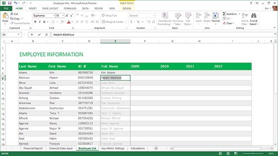 Microsoft Office 2013 widok okno Excel