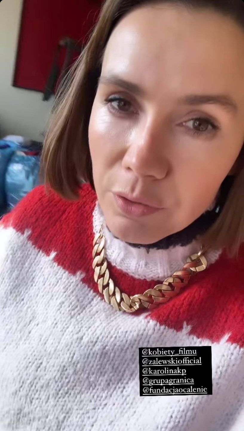 Olga Bołądź zawiozła rzeczy dla uchodźców