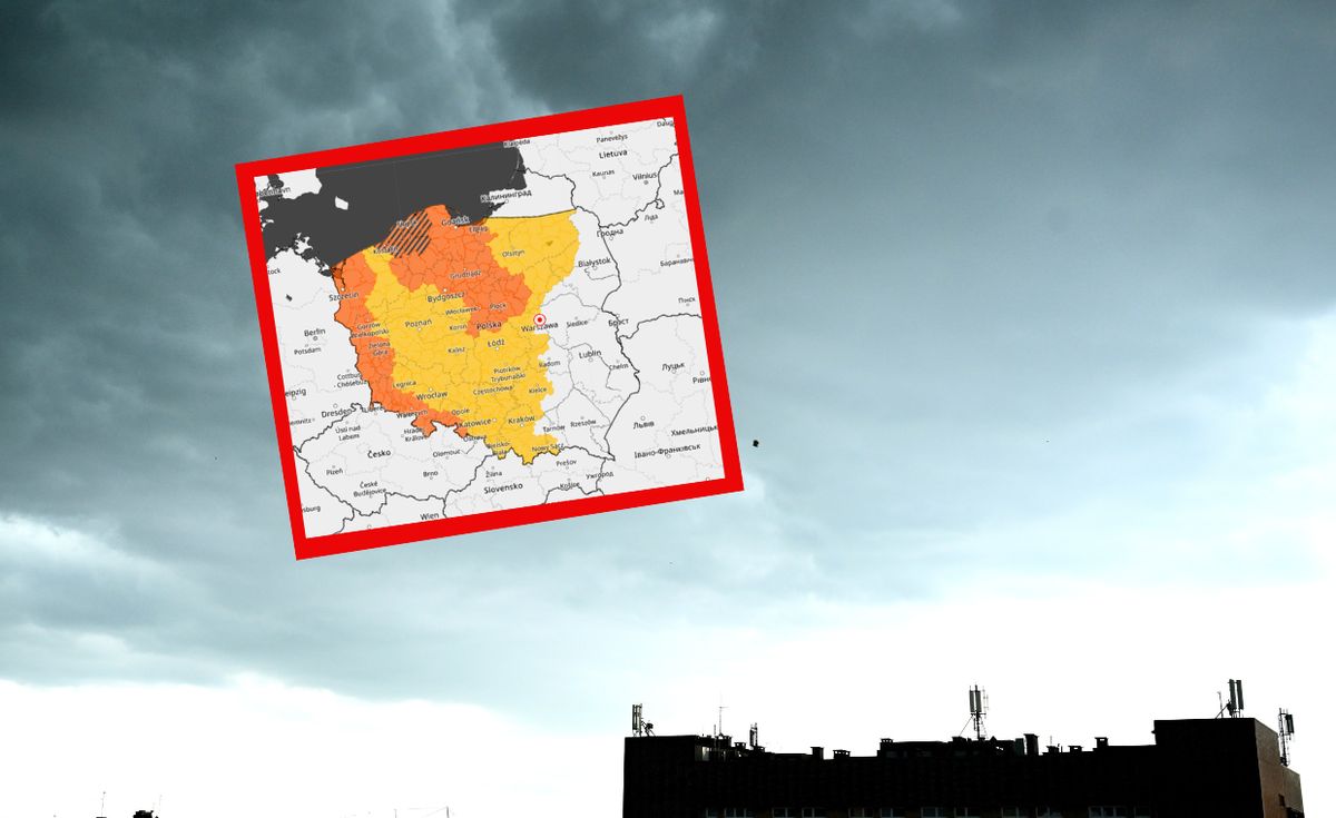 pogoda, prognoza pogody, ulewa, deszcz, ostrzeżenie meteorologiczne, imgw Znowu uderzy w większą część Polski. Zacznie się po 13