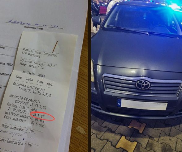 Warszawa: Miał ponad dwa promile, był poszukiwany i posiadał trzy dożywotnie zakazy prowadzenia pojazdów