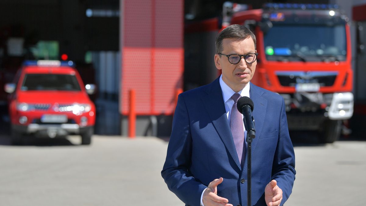 Mateusz Morawiecki na otwarciu Komendy Powiatowej Straży Pożarnej w Wągrowcu 