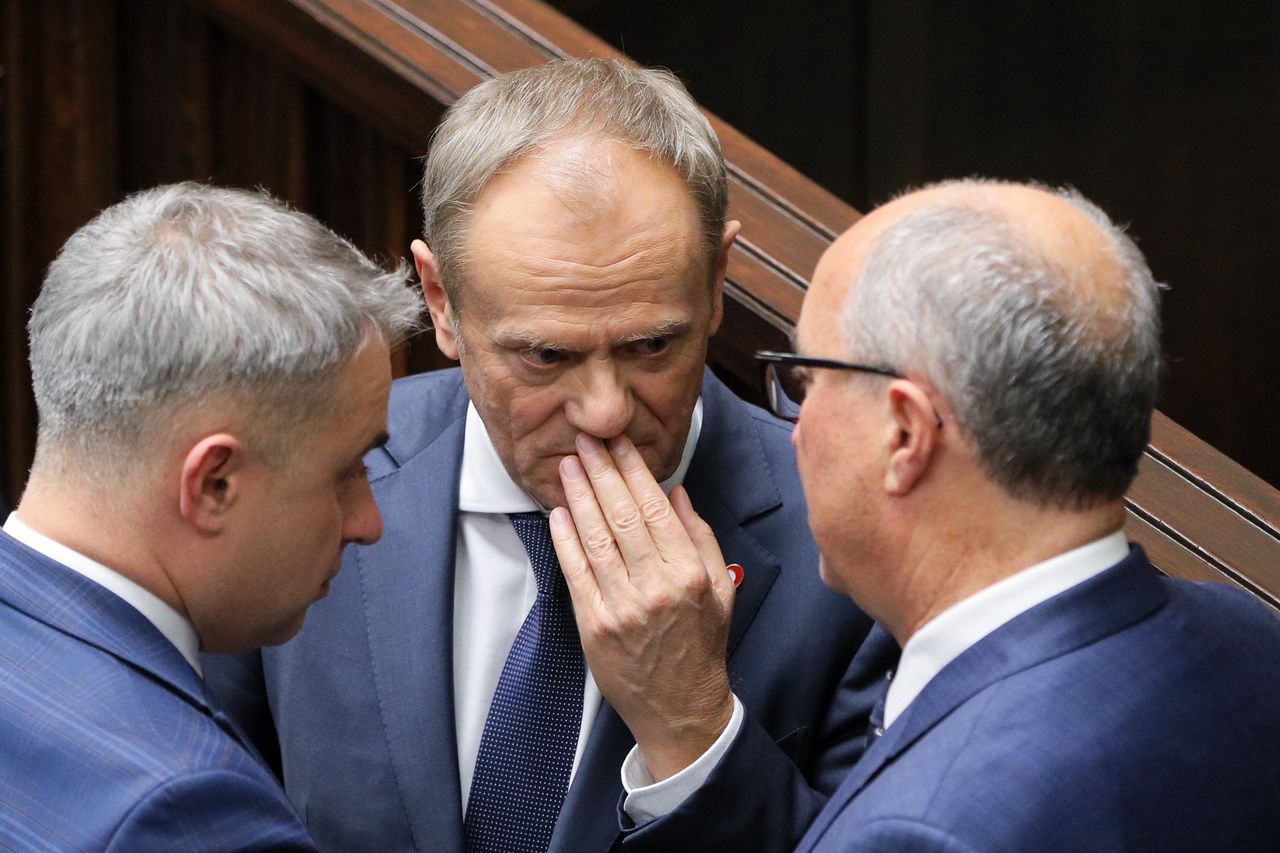 Donald Tusk, Włodzimierz Czarzasty i Krzysztof Gawkowski