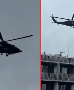 Wojskowe helikoptery nad Warszawą. Black Hawki nagrane na Woli