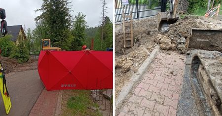 Akcja ratunkowa w Zakopanem. Ziemia przysypała mężczyznę