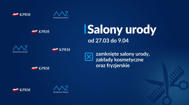 Nowe obostrzenia w Polsce. Zamknięte zakłady fryzjerskie i salony kosmetyczne