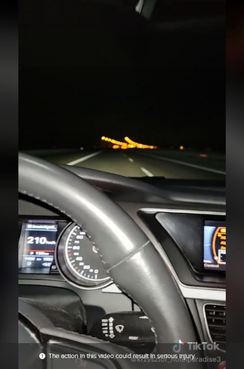 Krzysztof z "Hotelu Paradise" pędzi z prędkością ponad 200 km/h i nagrywa wszystko na TikToku