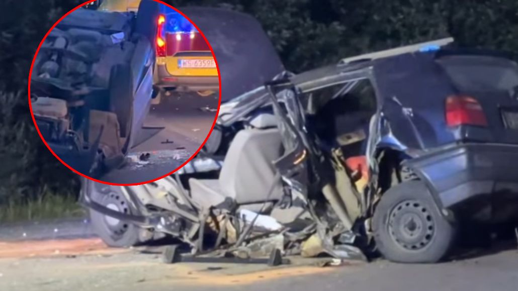 Do koszmarnie wyglądającego wypadku doszło pod Mińskiem Mazowieckim