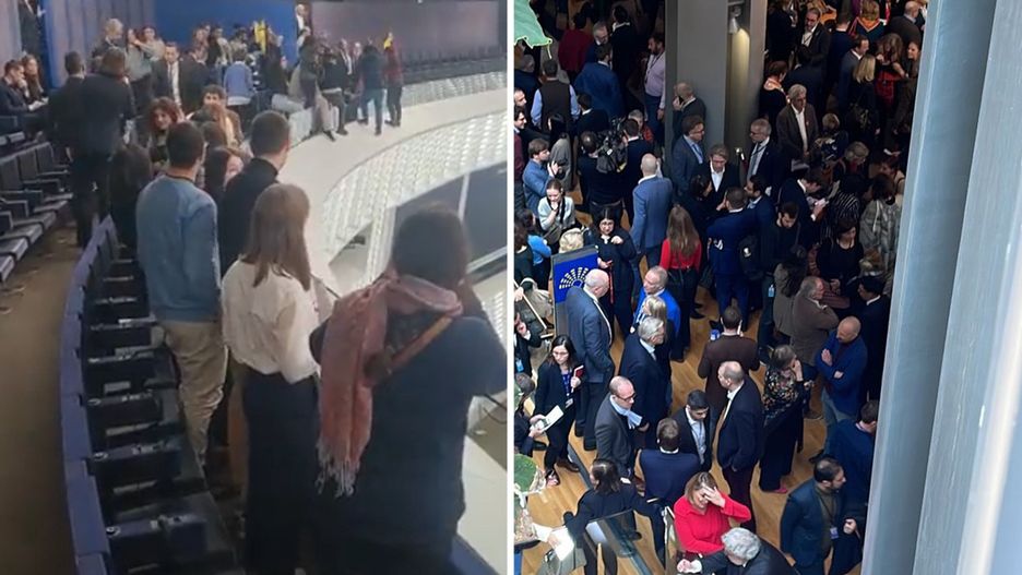Incydent w Strasbourgu. Grozili skokiem na sali PE