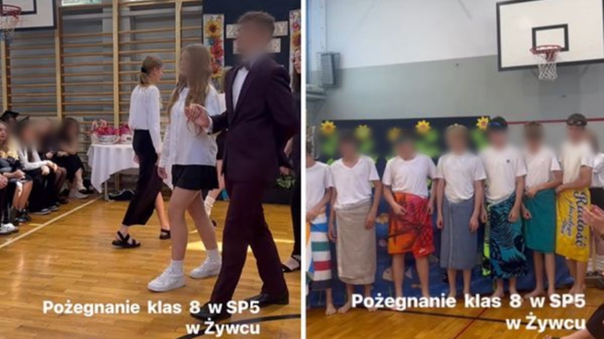 Zakończenie roku jak studniówka. Nagranie uczniów podbija sieć