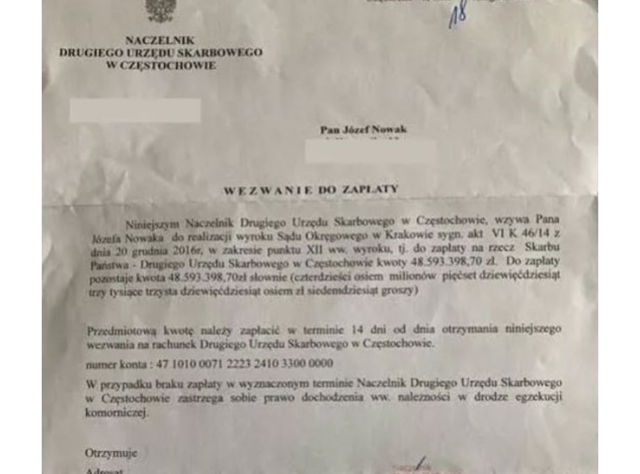 Wezwanie do zapłaty 