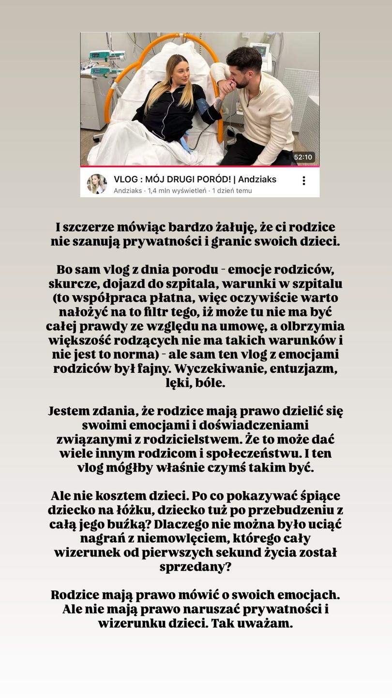 Maja Staśko o filmie z porodu Andziaks