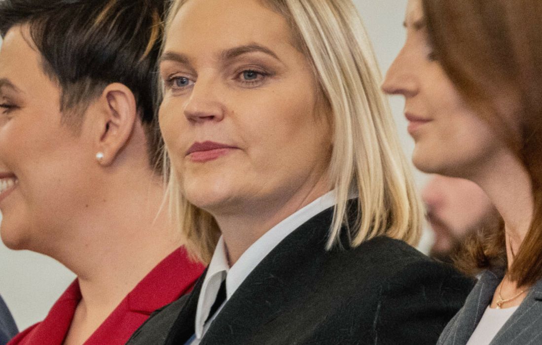 Dominika Chorosińska w trakcie zaprzysiężenia na ministrę kultury