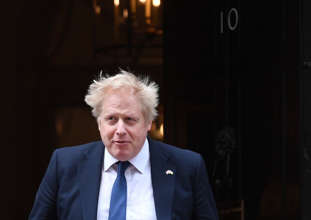 Britain's Prime Minister Boris Johnson leaves to meet with the Prime Minister of Ghana Nana Akufo-Addo at Downing Street in London, Britain, 05 April 2022. EPA/NEIL HALL Dostawca: PAP/EPA.
