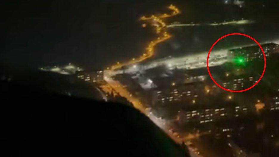 Laser skierowany w stronę pilota