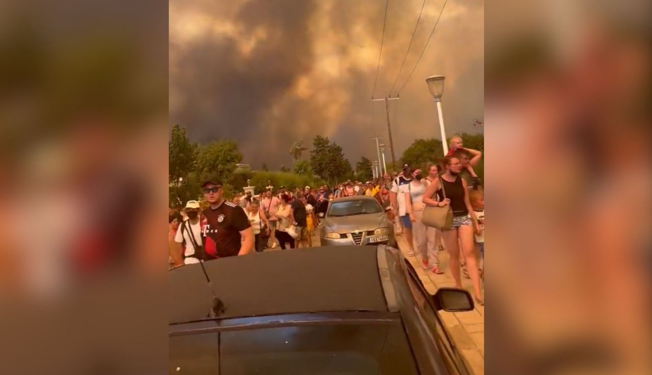 Porażające nagrania z Rodos. Raj zamienił się w piekło