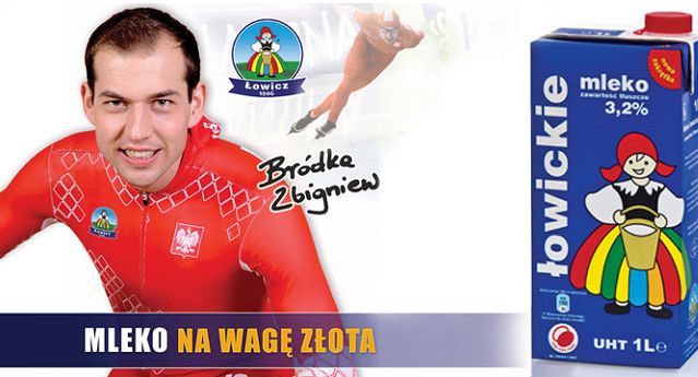 Zbigniew Bródka reklamuje Mleko Łowickie „na wagę złota”