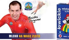 Zbigniew Bródka reklamuje Mleko Łowickie „na wagę złota”