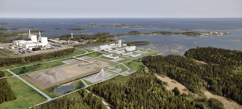 Widok na elektrownię atomową Forsmark w Szwecji, fot. Szwedzka firma zarządzająca paliwami jądrowymi i odpadami - Swedish Nuclear Fuel and Waste Management Company (SKB)