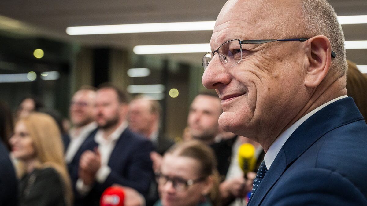 Krzysztof Żuk podczas wieczoru wyborczego KWW Krzysztof Żuk