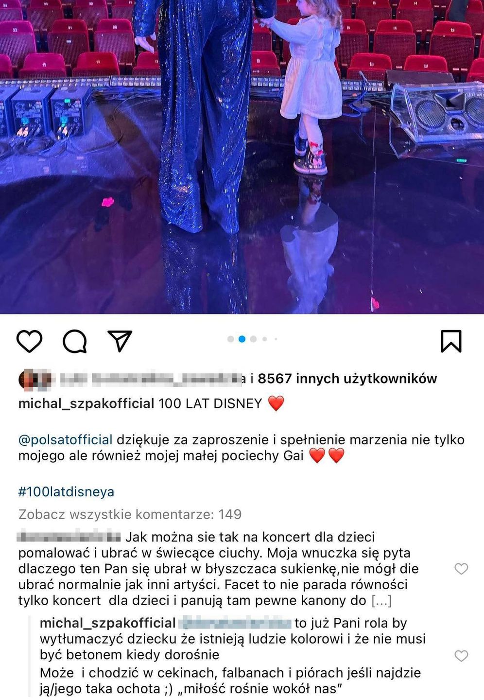 Michał Szpak odpowiada na zaczepkę obserwatorki