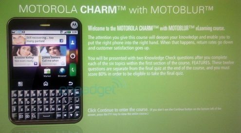Motorola Charm ciekawym Androidem z QWERTY