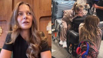 Trudy podróży Anny Lewandowskiej z pociechami do Chicago: długi lot i zmęczone (?) córki na stercie bagaży (FOTO)