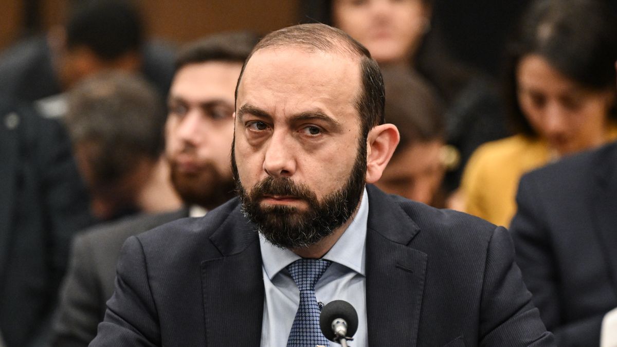 ANTALYA, TURKIYE - MARCH 02: Armenian Foreign Minister Ararat Mirzoyan attends the panel titled; 'International Trade, Connectivity and Interdependence' held as part of the Antalya Diplomacy Forum (ADF) at NEST Congress and Exhibition Center in Antalya, Turkiye on March 02, 2024. (Photo by Cemal Yurttas/Anadolu via Getty Images)