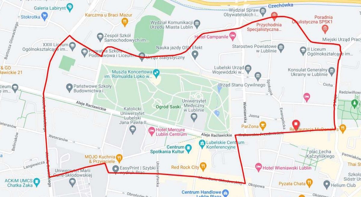 Tour De Pologne Junior 2022: trasa wyścigu Lublin