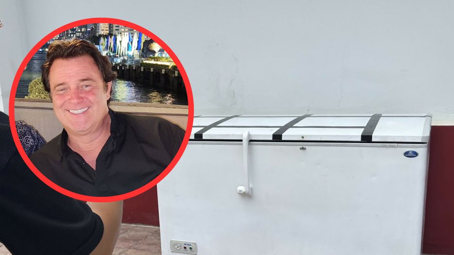 Ciało biznesmena w zamrażalce 