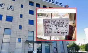 Karteczka na galerii handlowej. Dosadne słowa w sylwestra