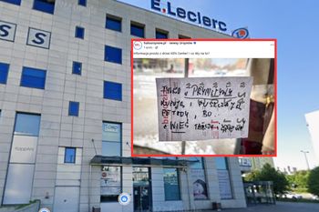 Karteczka na galerii handlowej. Dosadne słowa w sylwestra