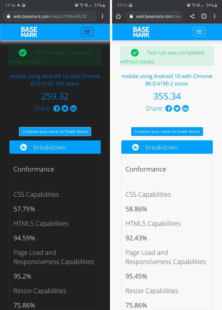 Chrome 32-bitowy i 64-bitowy w teście Basemark Web 3.0