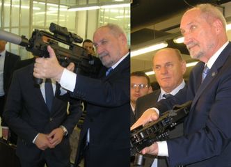 Macierewicz bawi się karabinem maszynowym na spotkaniu z ministrem obrony narodowej Chorwacji (FOTO)