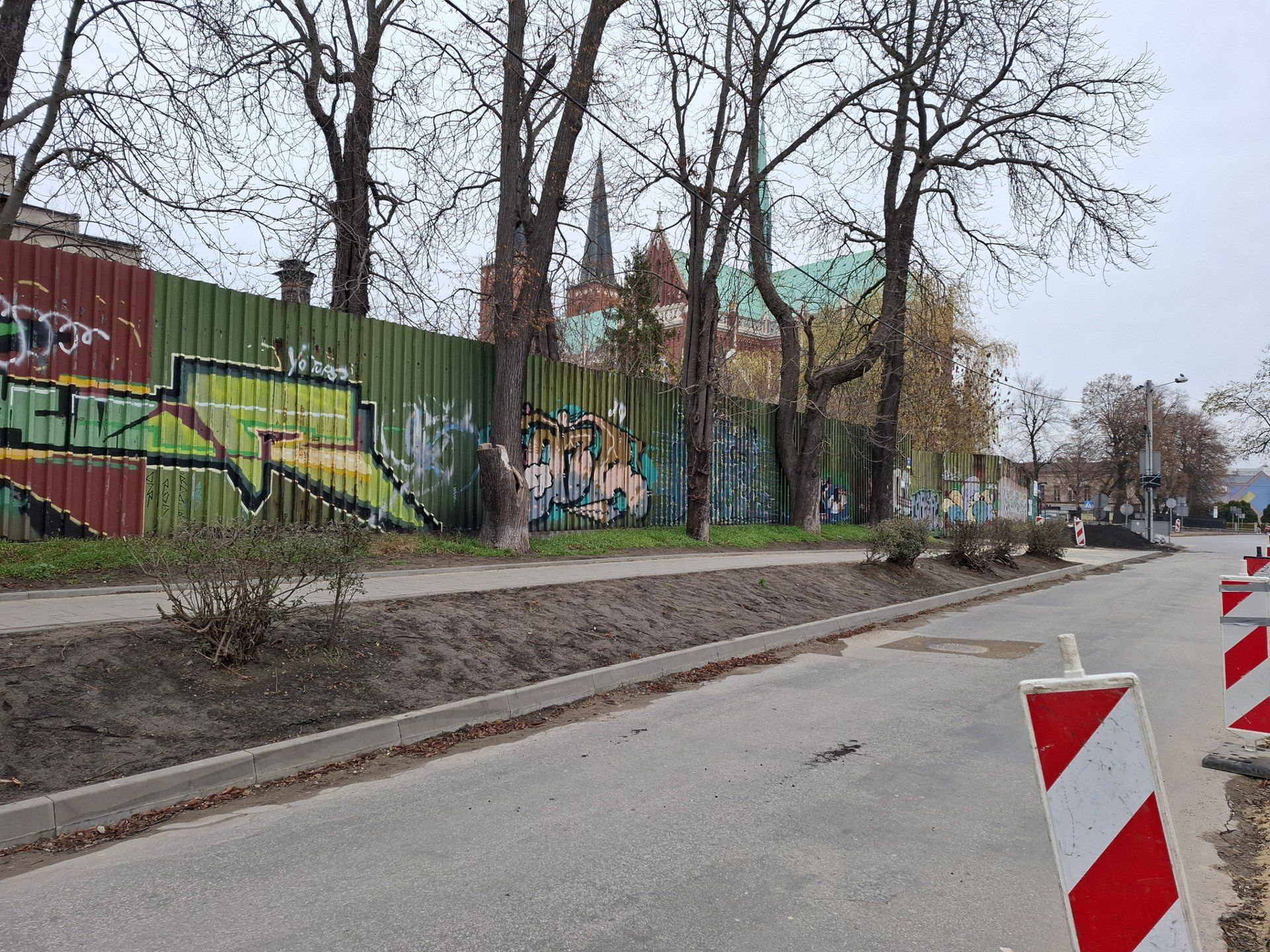 Ulica Mielczarskiego w Częstochowie w czasie remontu