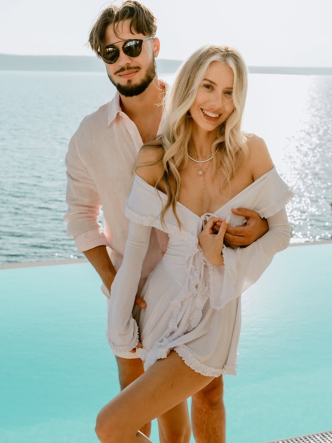 Leon Myszkowski z narzeczoną