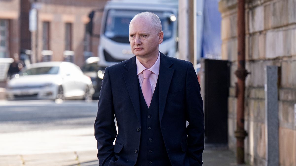 PICTURE ADVISORY. Editors of newspapers printed or that have editions circulating in Scotland and all Internet subscribers or broadcasters whose content is visible in Scotland are advised to seek legal advice before publication of this photograph as, under Scottish Law, the use of a picture of an untried person may be held to be in Contempt of Court. Former world snooker champion Graeme Dott arrives at the High Court in Glasgow accused of child sex offences. He denies the charges. Picture date: Monday August 24, 2026. (Photo by Jane Barlow/PA Images via Getty Images)