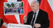 Nie weszli na spotkanie z Kaczyńskim. Tłum: "Będziesz siedział"