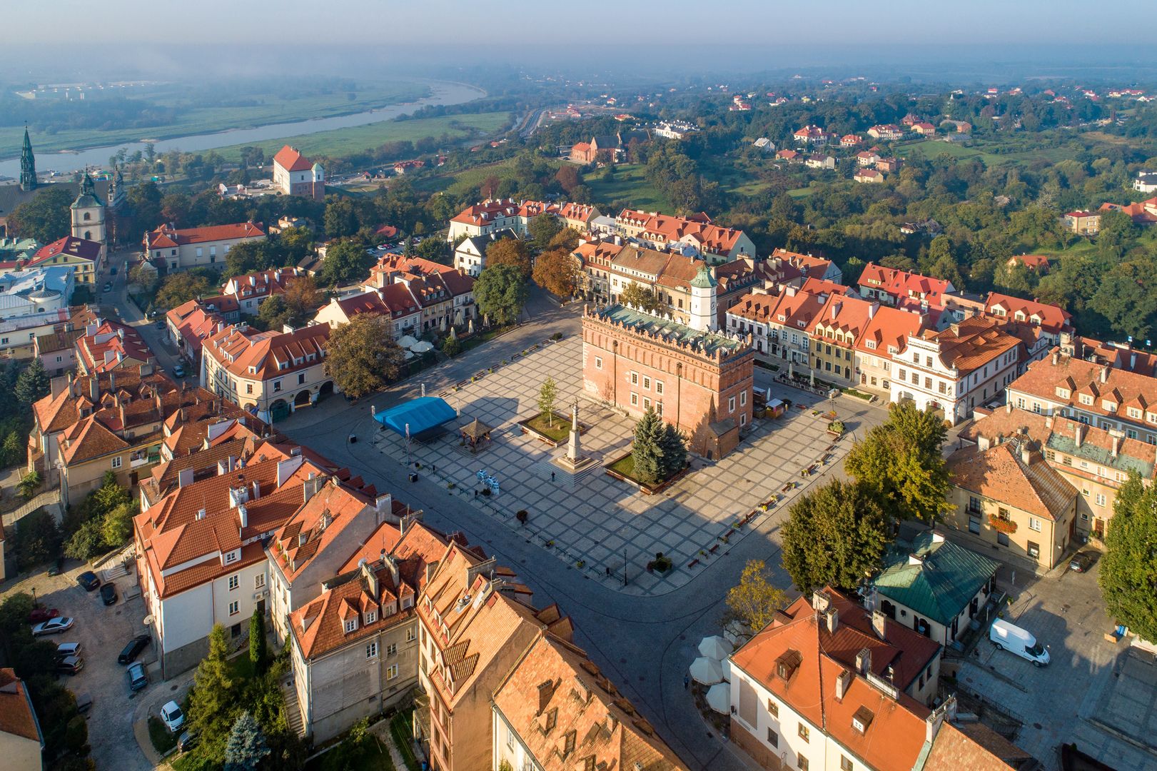 Widok na starówkę w Sandomierzu