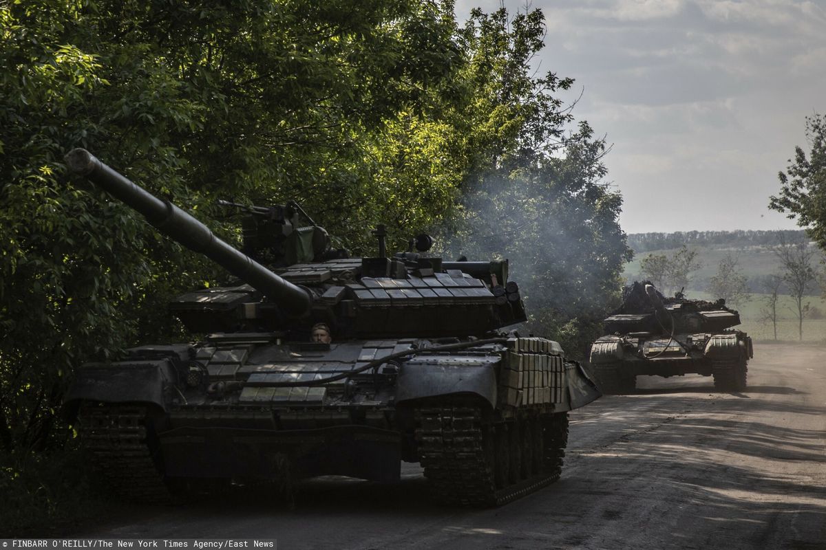 Na zdjęciu: ukraińskie czołgi w Siewierodoniecku 