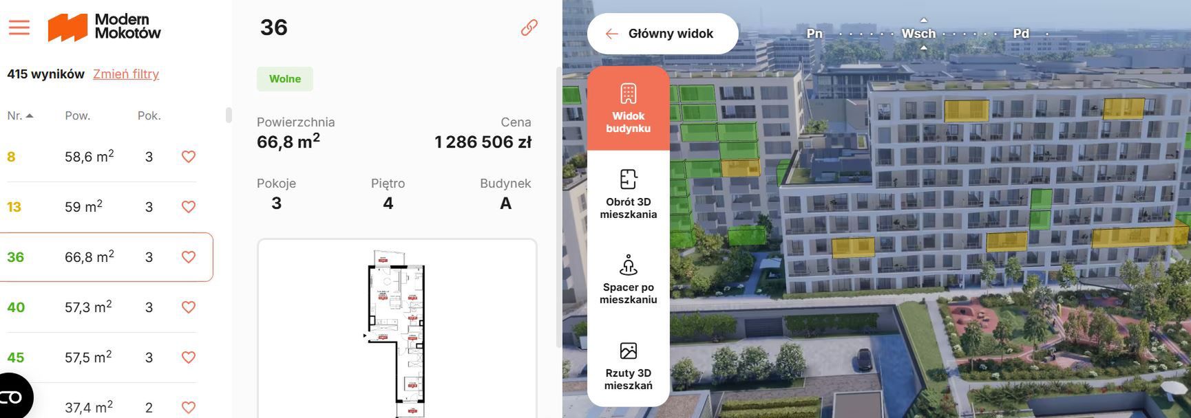 Prezentacja jawności cen w inwestycji Modern Mokotów