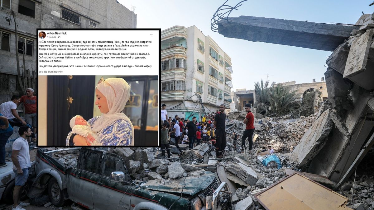 Ruiny w Strefie Gazy po ataku Izraela