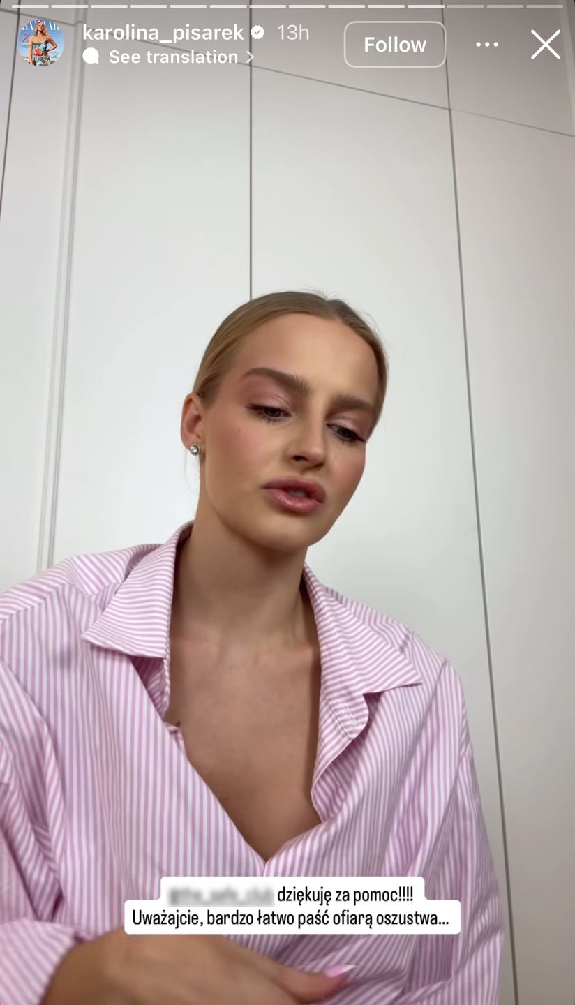 Karolina Pisarek prawie straciła konto na Instagramie