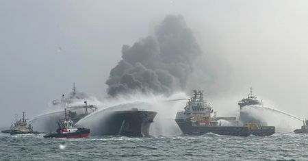 Tankowiec stanął w płomieniach. Kolizja u wybrzeży Wielkiej Brytanii